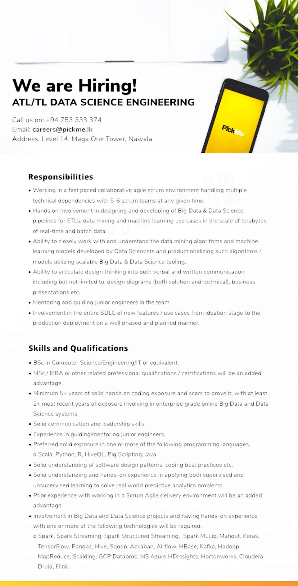 ATL/TL Data Science Engineering