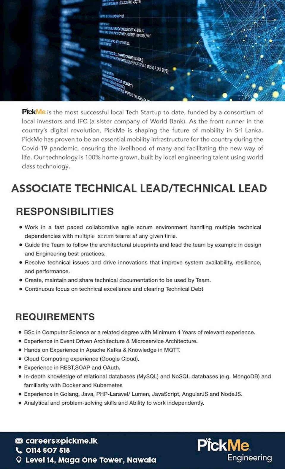 Associate Technical Lead / Technical Lead