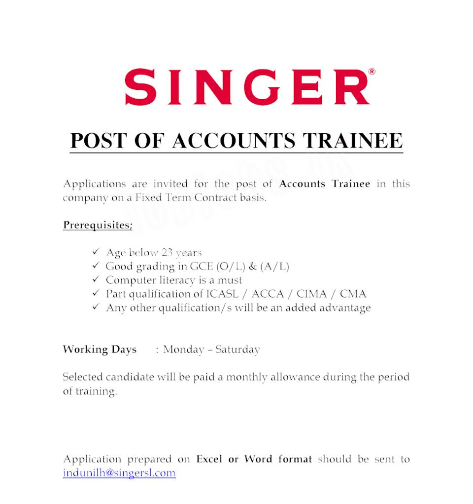 Accounts Trainee