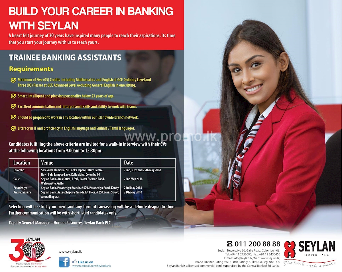 Trainee Banking Assistants 