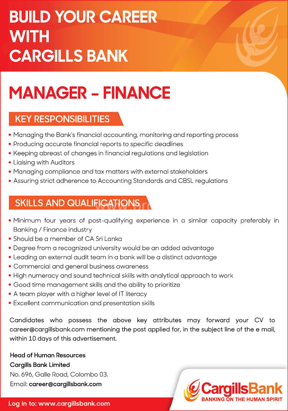 Manager - Finance