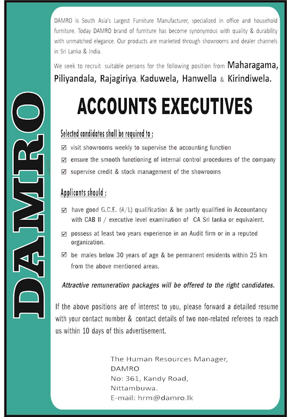 Accounts Execuitives