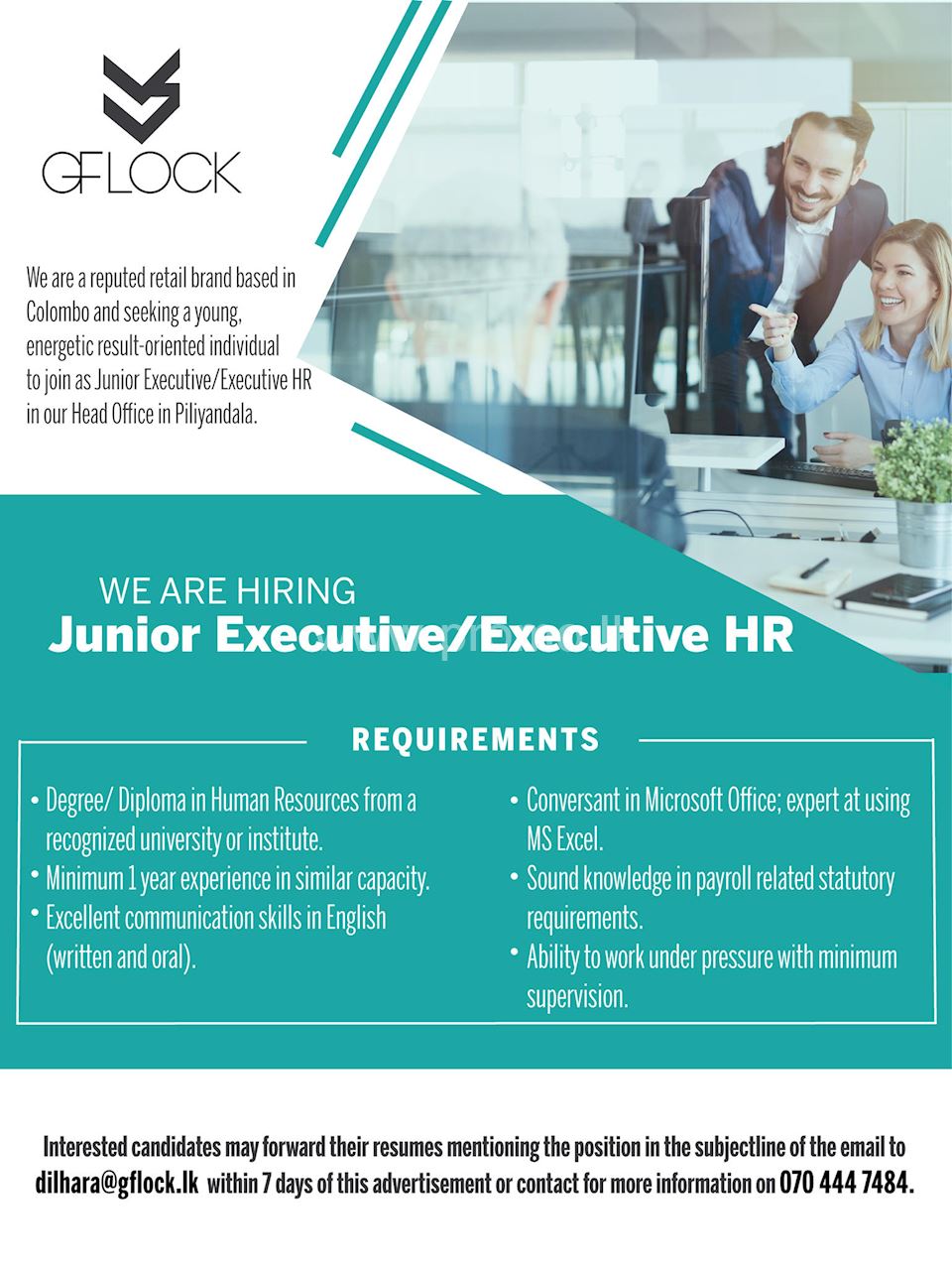 Junior Executive / Executive HR