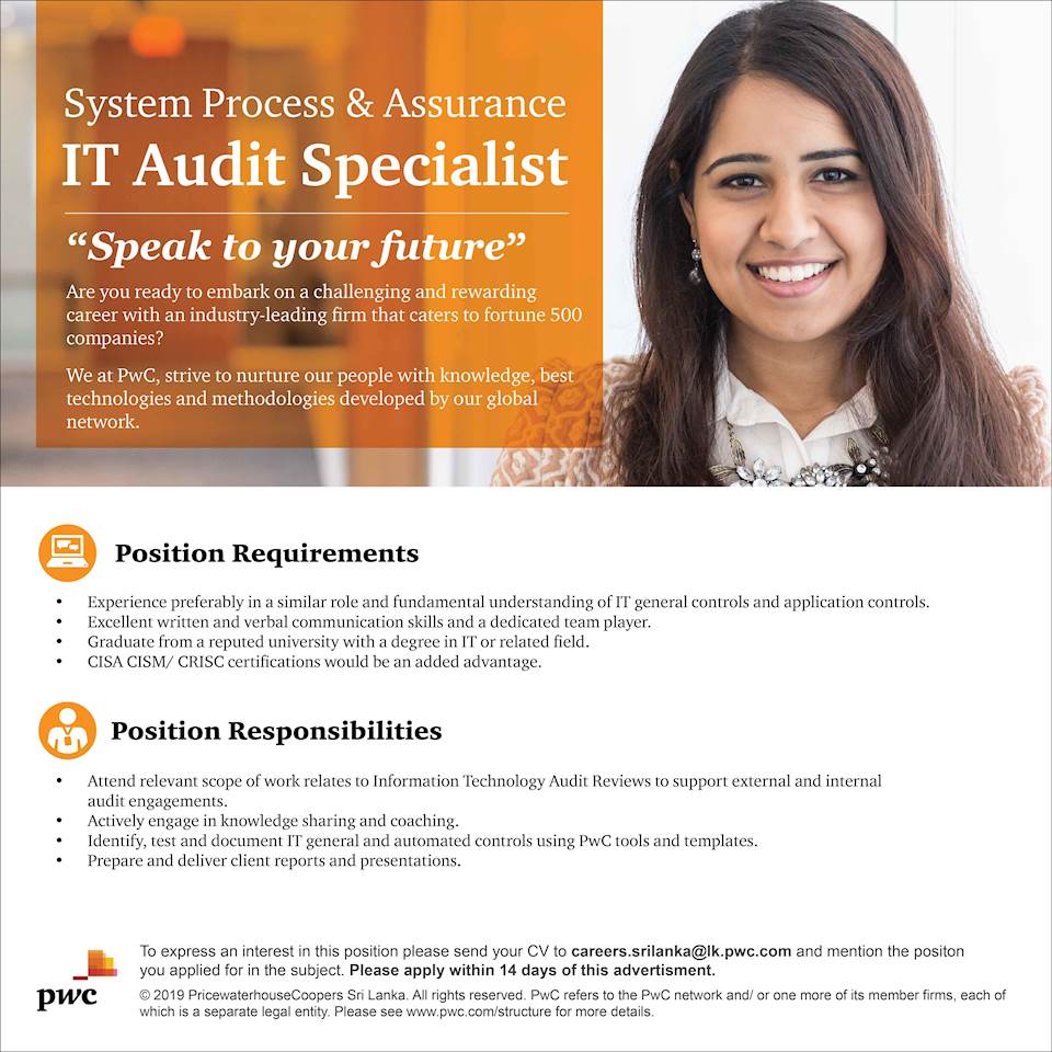 IT Audit Specialist - System Process & Assurance