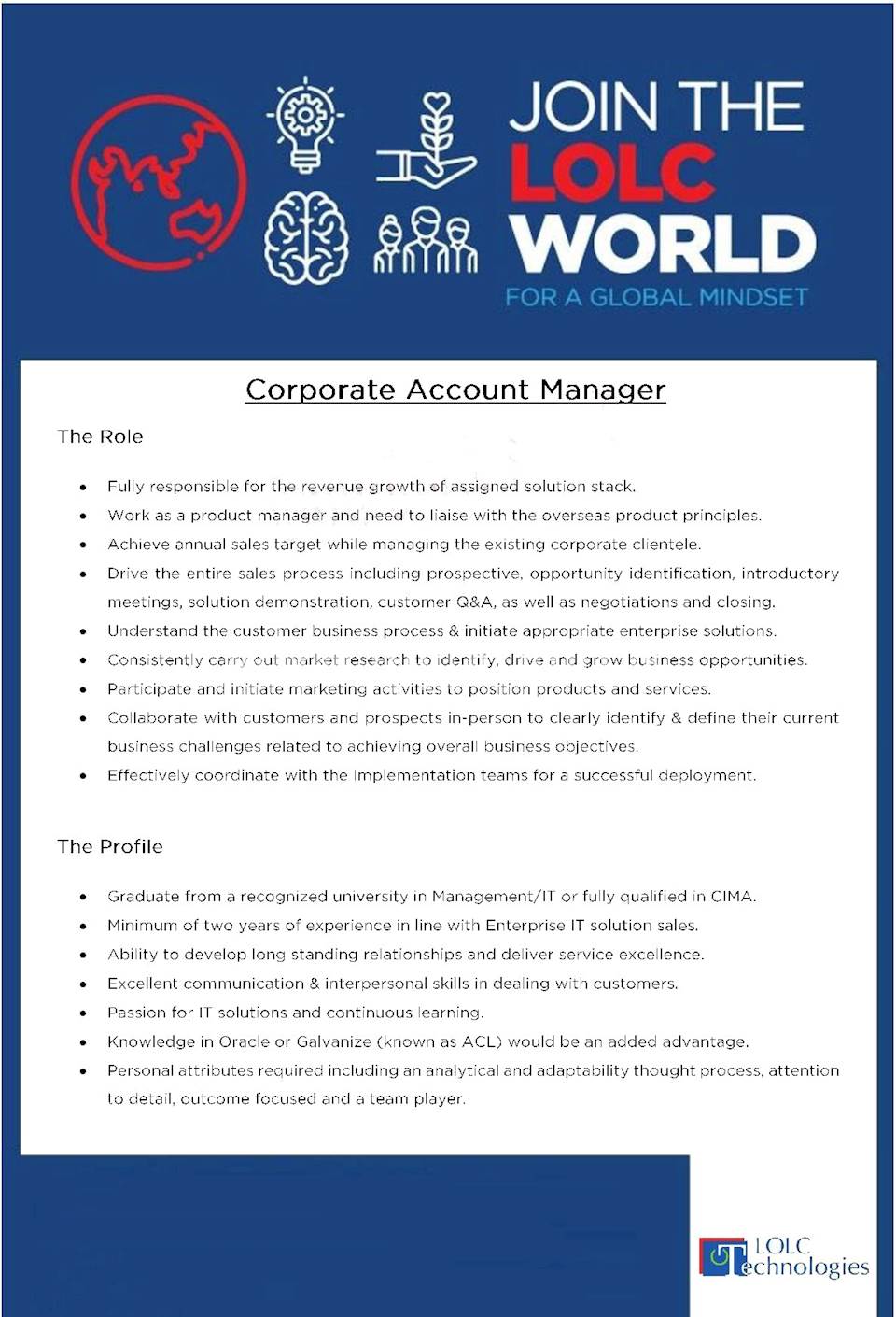 Corporate Account Manager