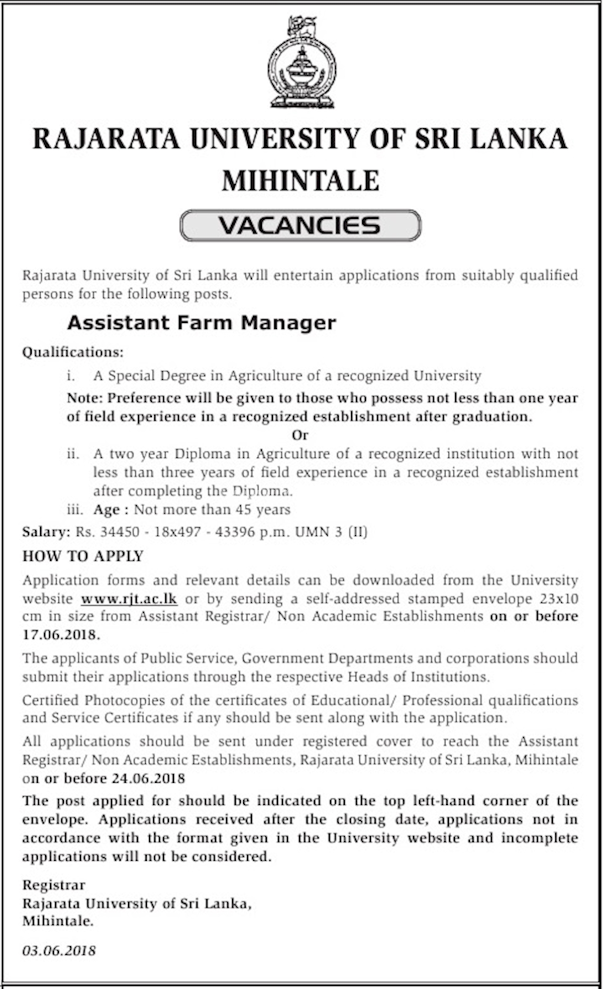 assistant-farm-manager-at-rajarata-university