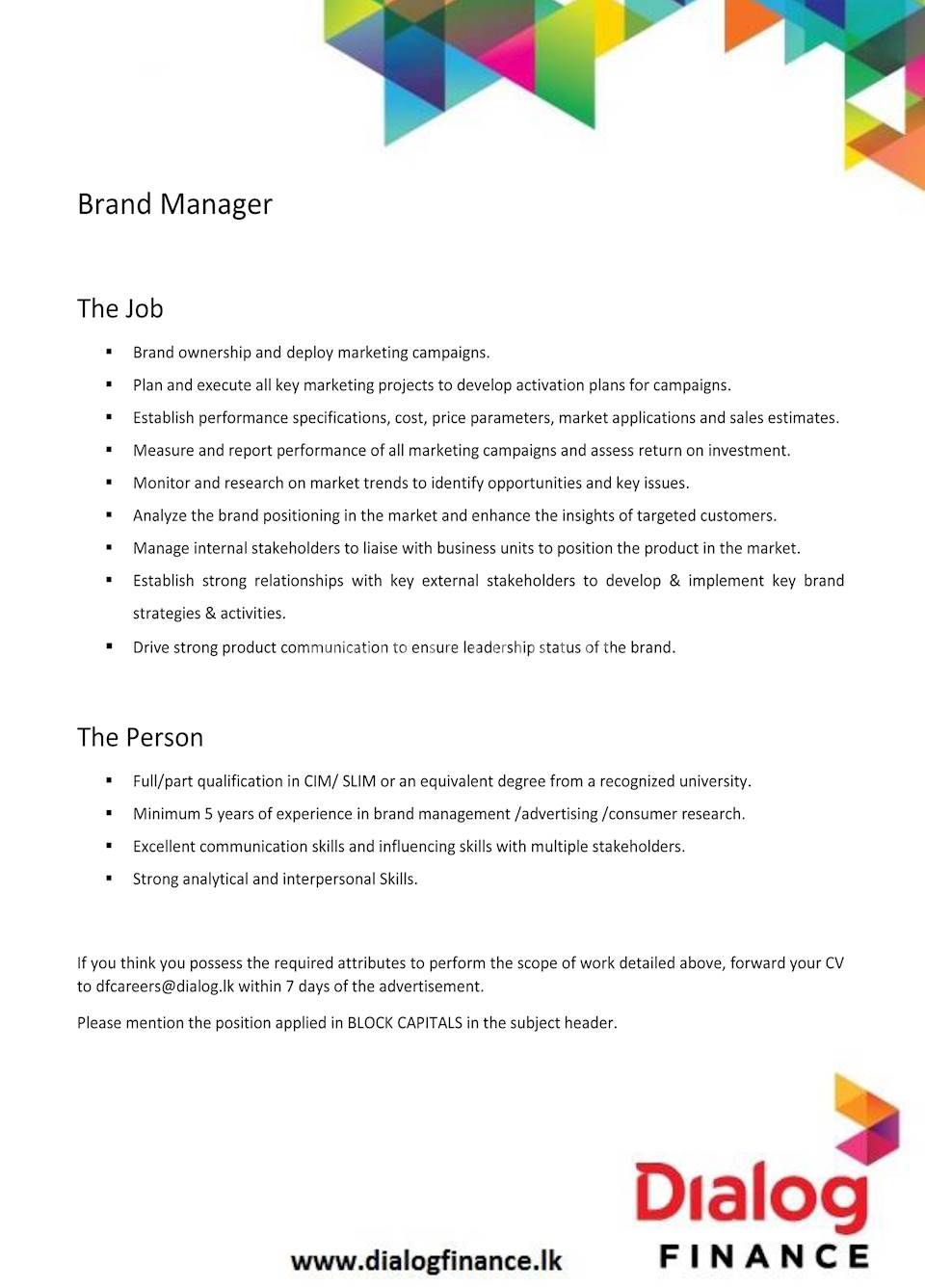 Brand Manager