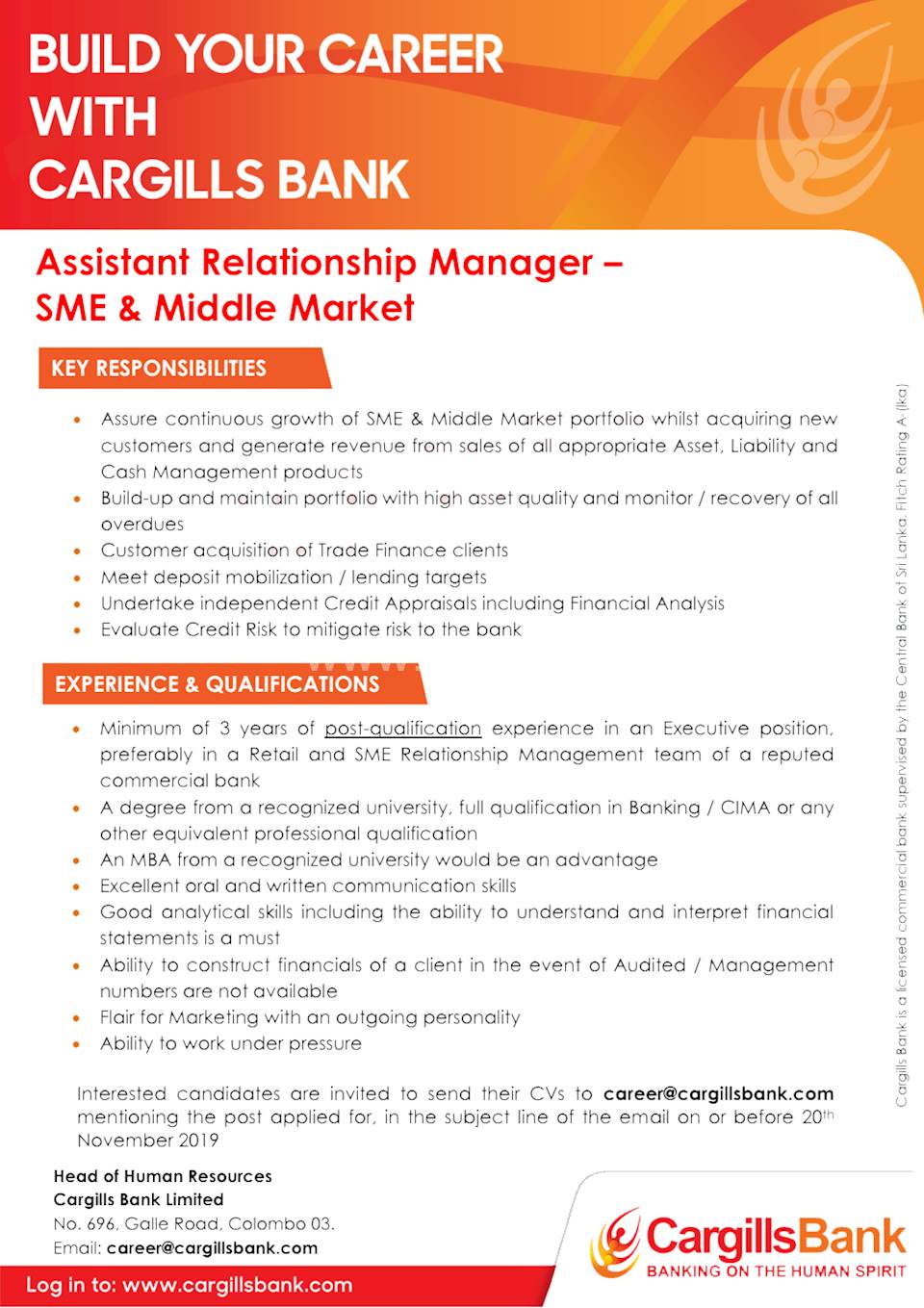 Assistant Relationship Manager - SME & Middle Market