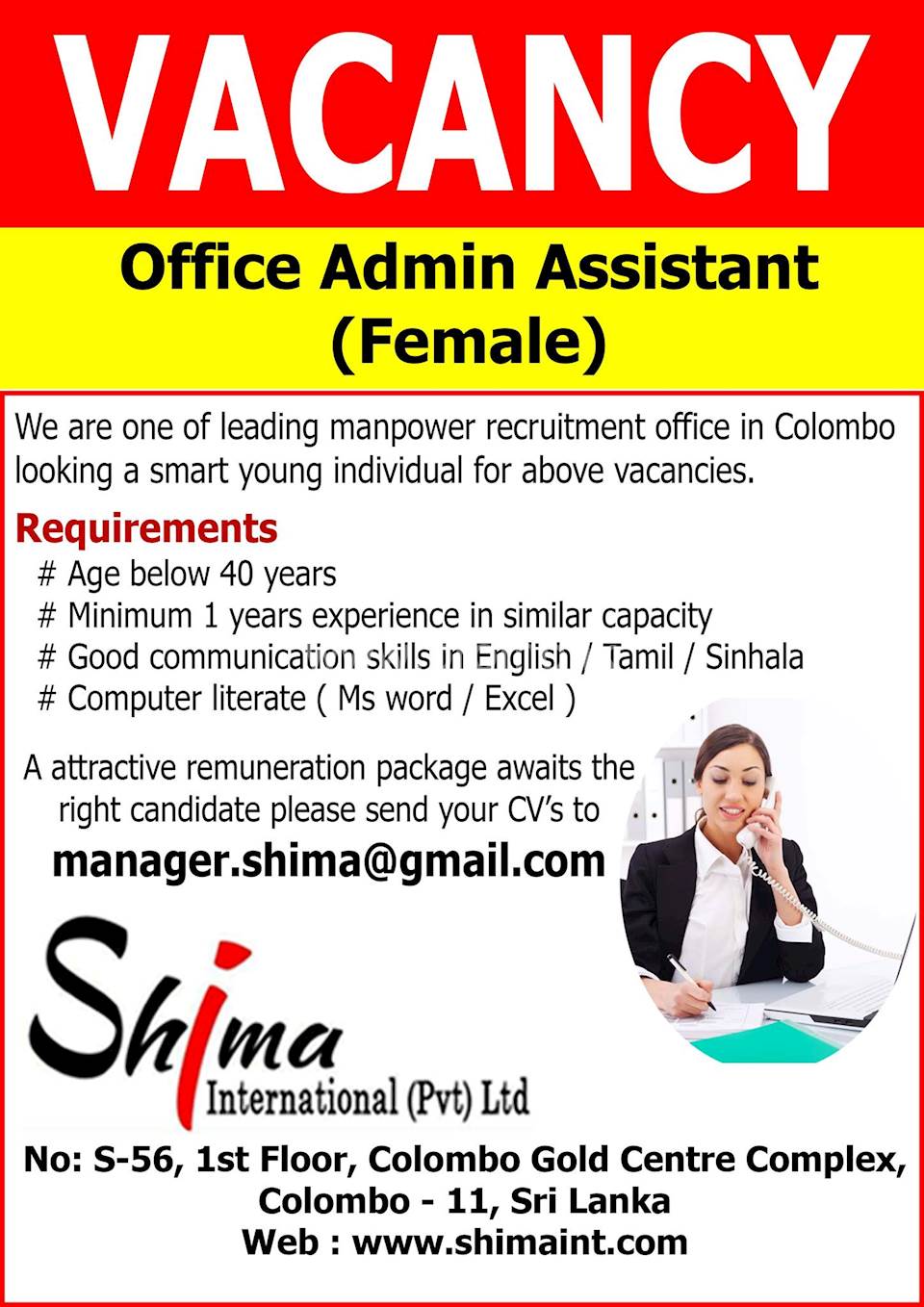 Office Admin Assistant 