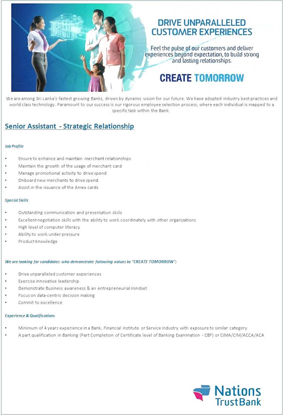 Senior Assistant - Strategic Relationship