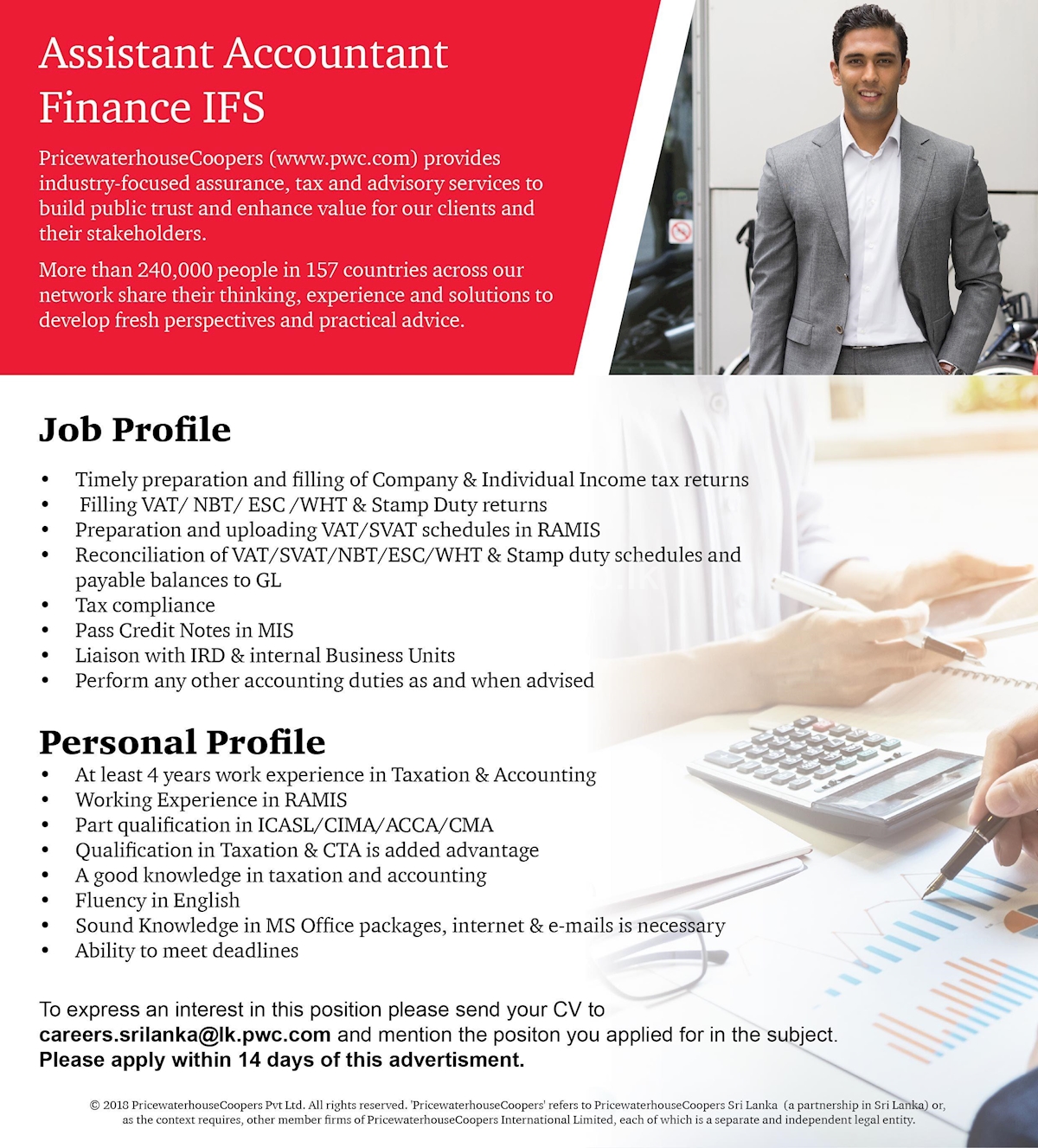 Assistant Accountant Finance IFS