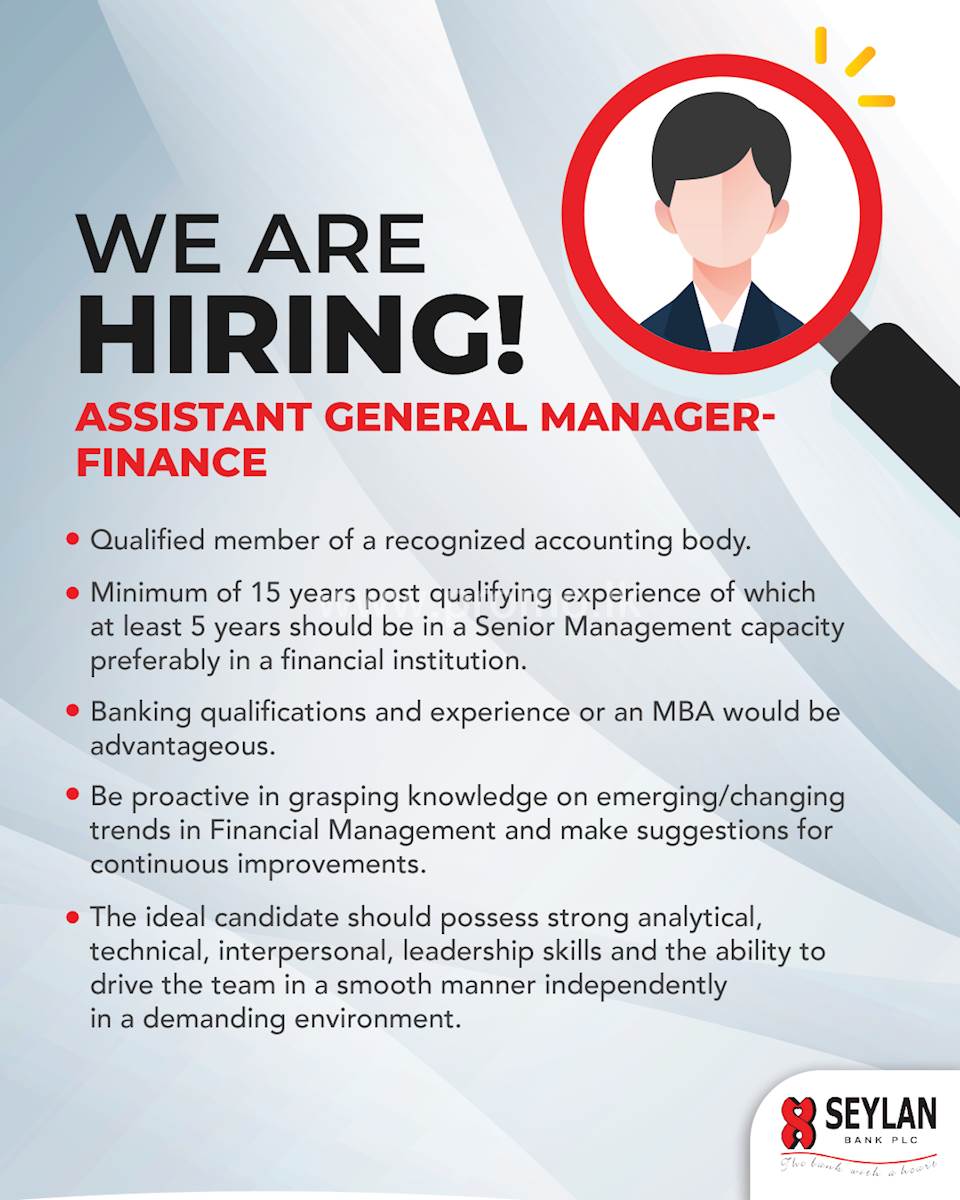 Assistant General Manager - Finance