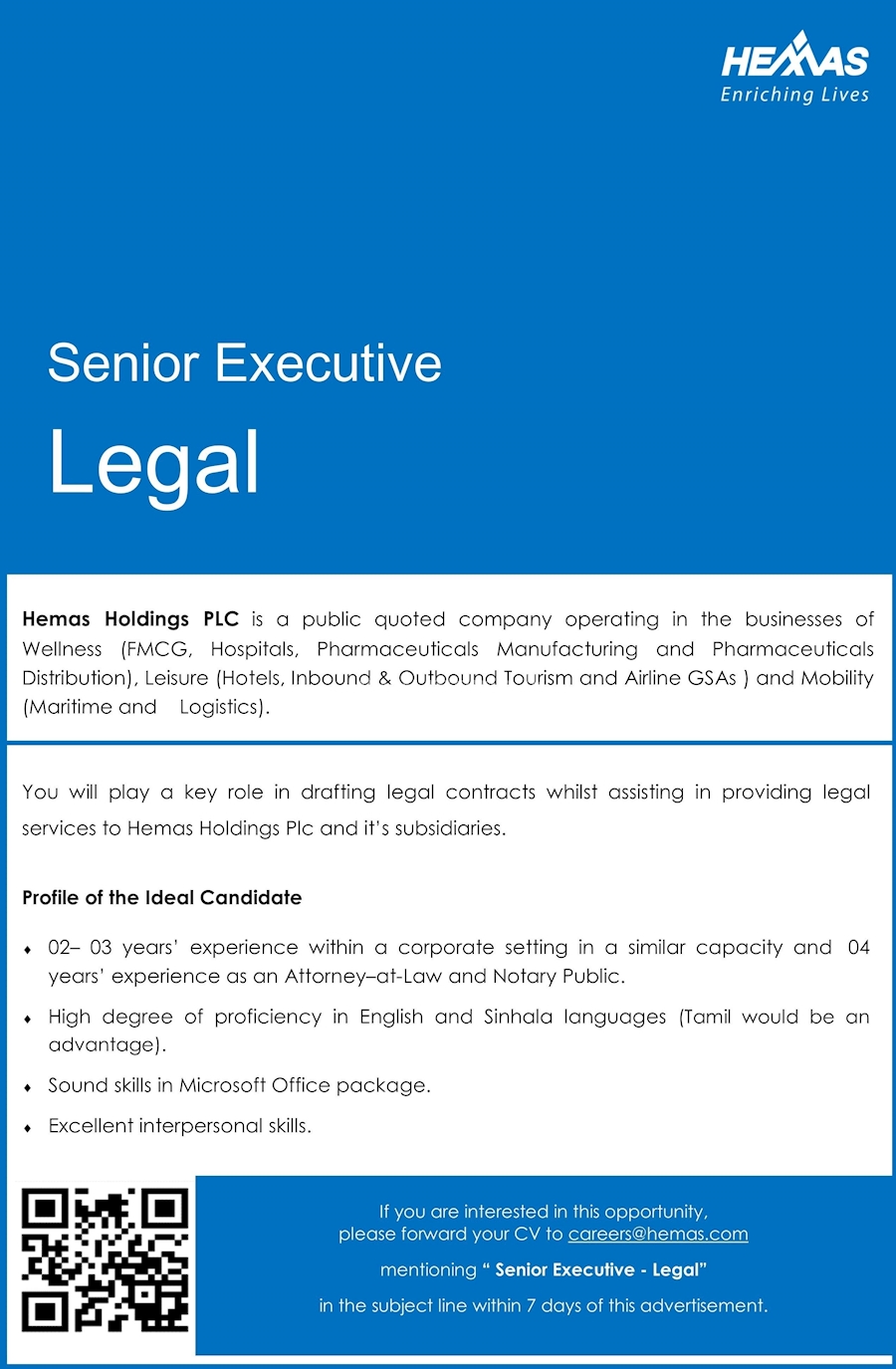 Senior Executive - Legal