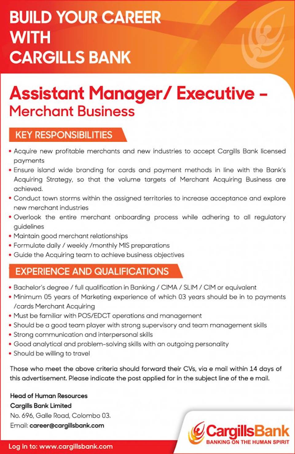 Assistant Manager / Executive - Merchant Business 