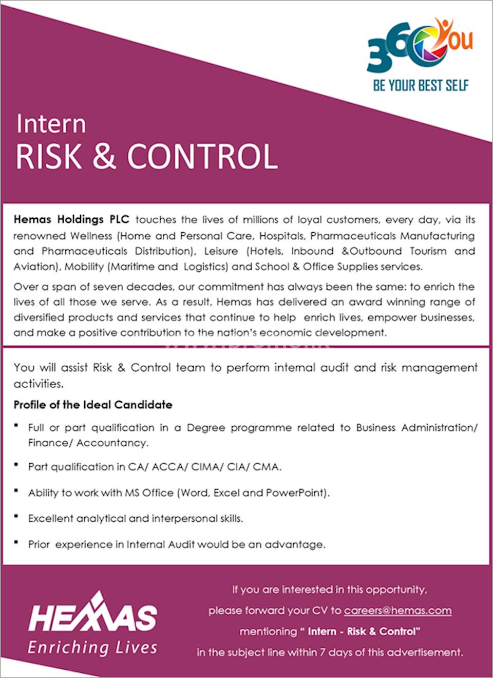 Intern - Risk & Control 