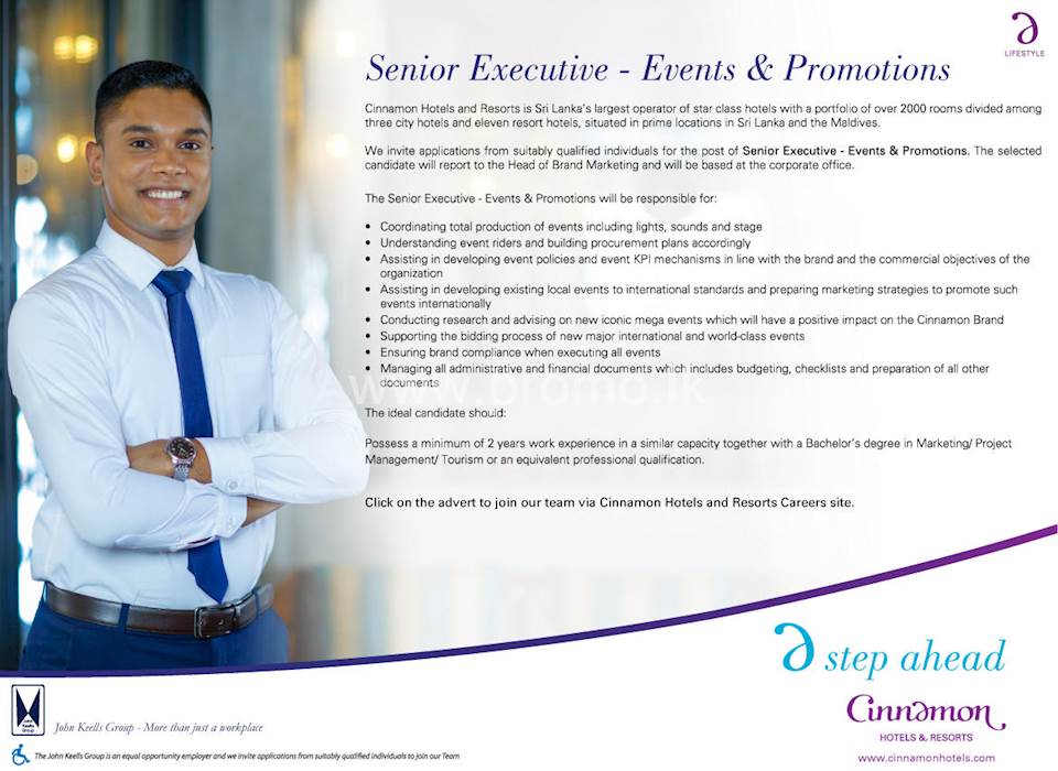 Senior Executive - Events and Promotions