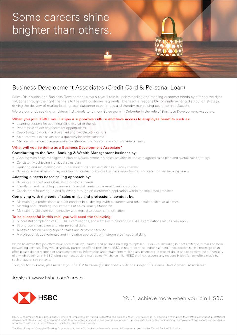 Business Development Associates (Credit Card & Personal Loan)