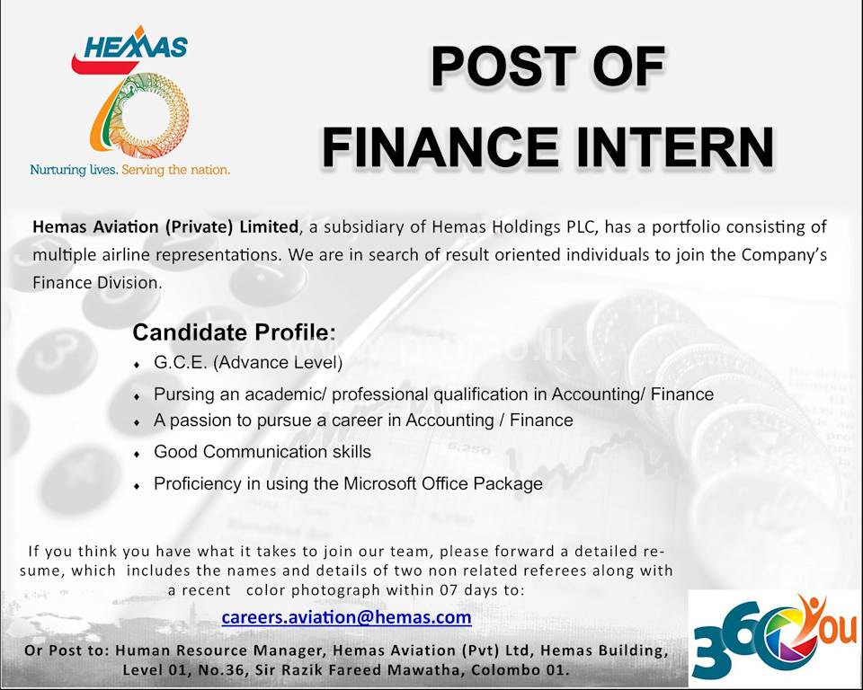 Finance Intern at Hemas Holdings