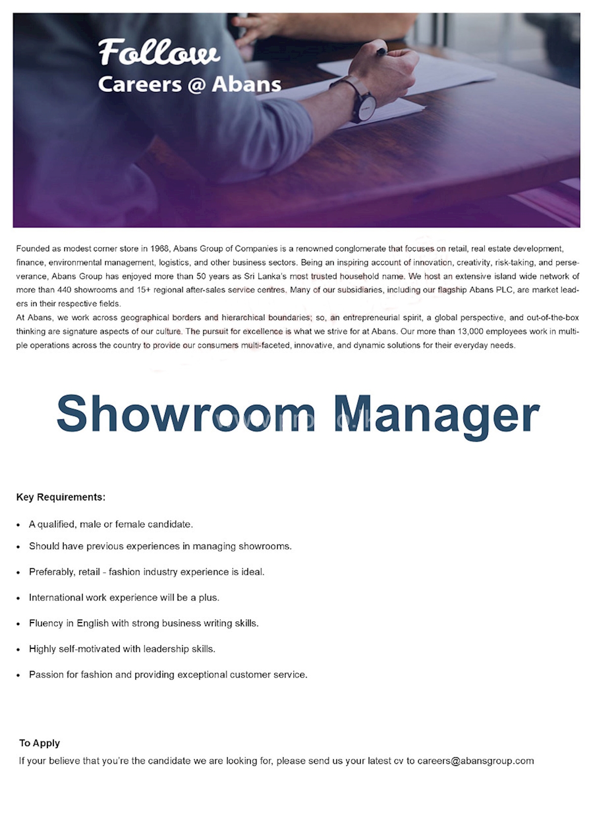Showroom Manager