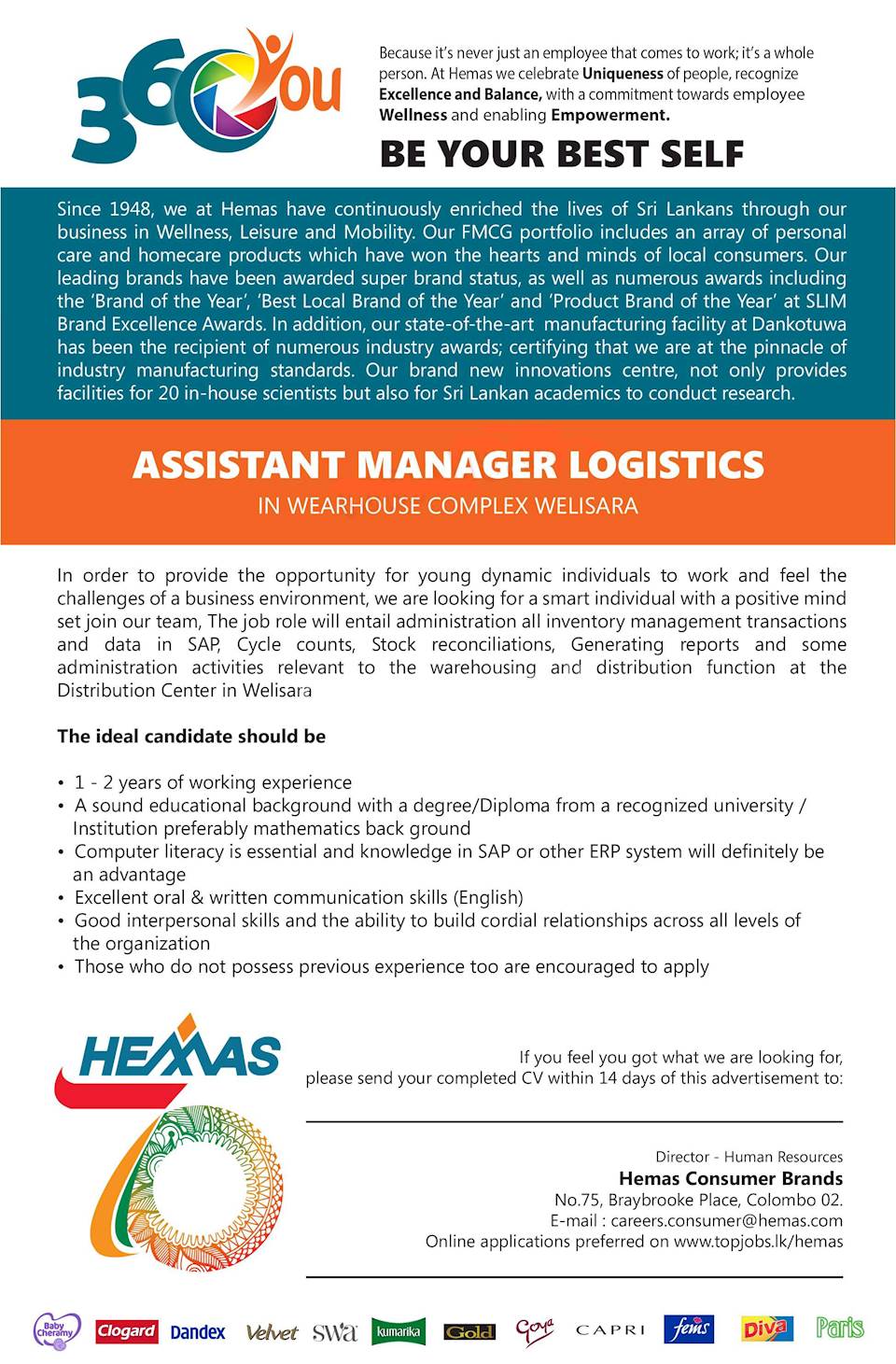 Assistant Manager Logistics 