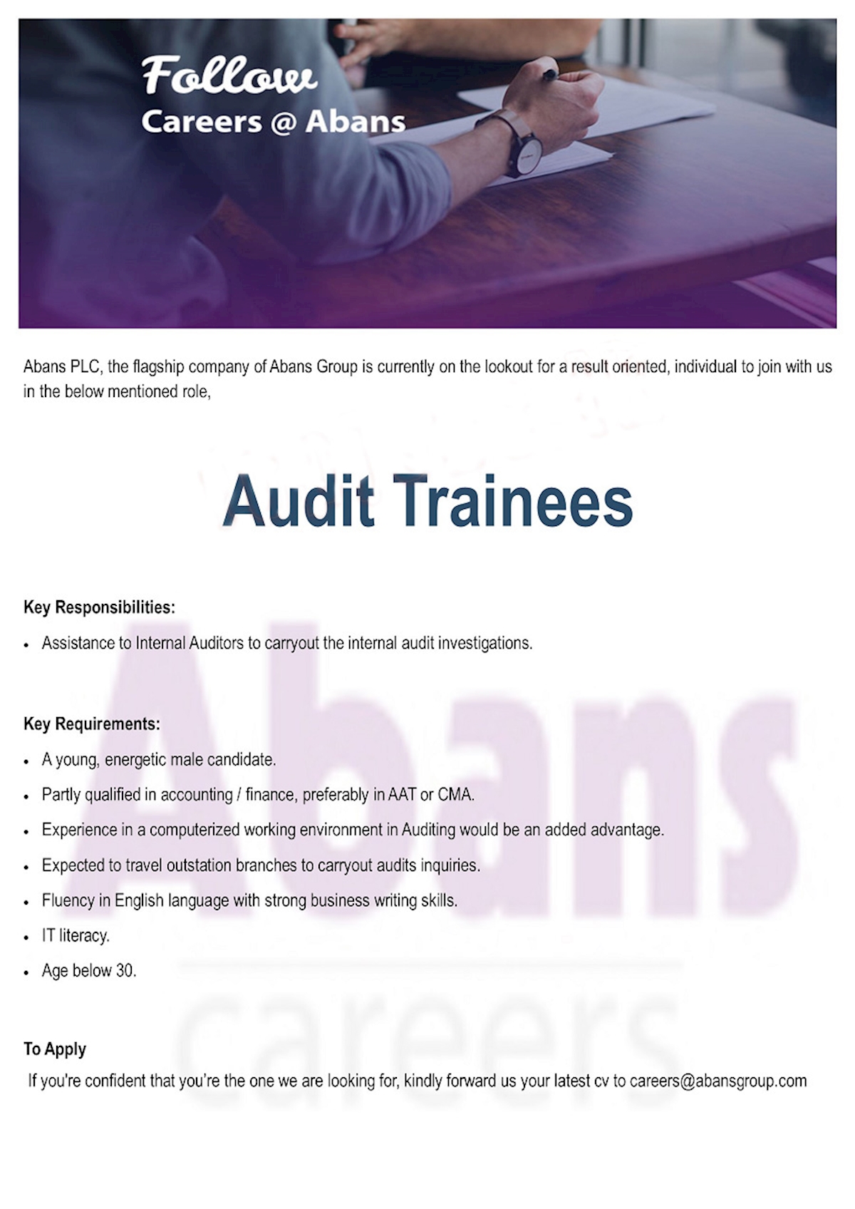 Audit Trainees