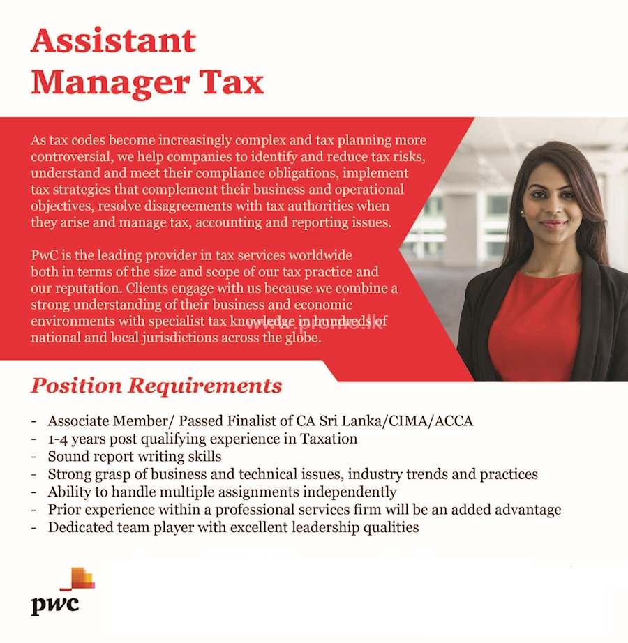 Assistant Manager Tax