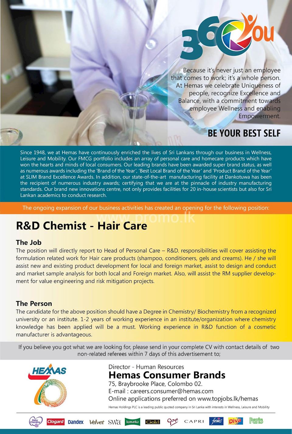 R&D Chemist - Hair Care