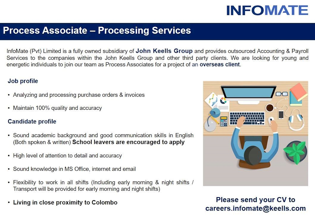 Process Associate - Processing Services 
