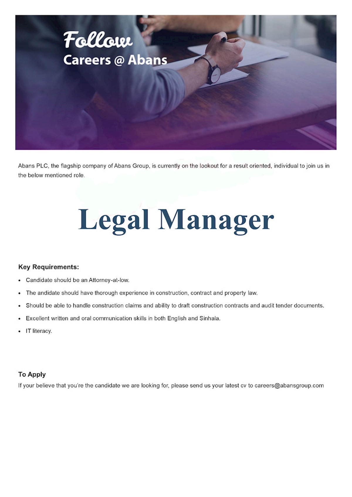 Legal Manager