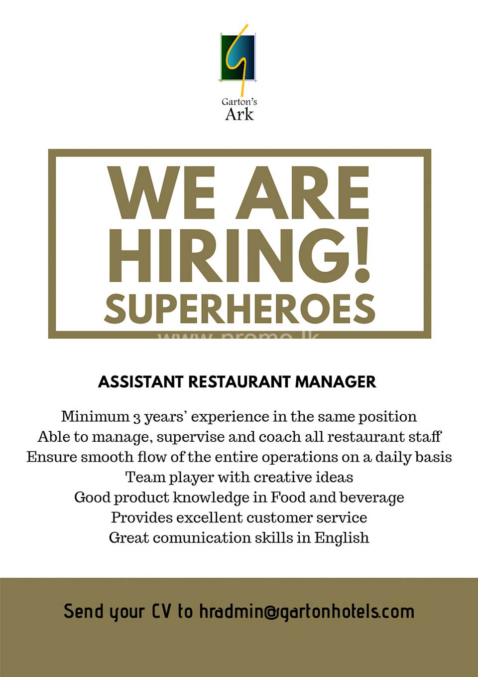 Assistant Restaurant Manager