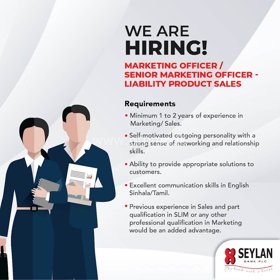 Marketing Officer/Senior Marketing Officer - Liability Product Sales