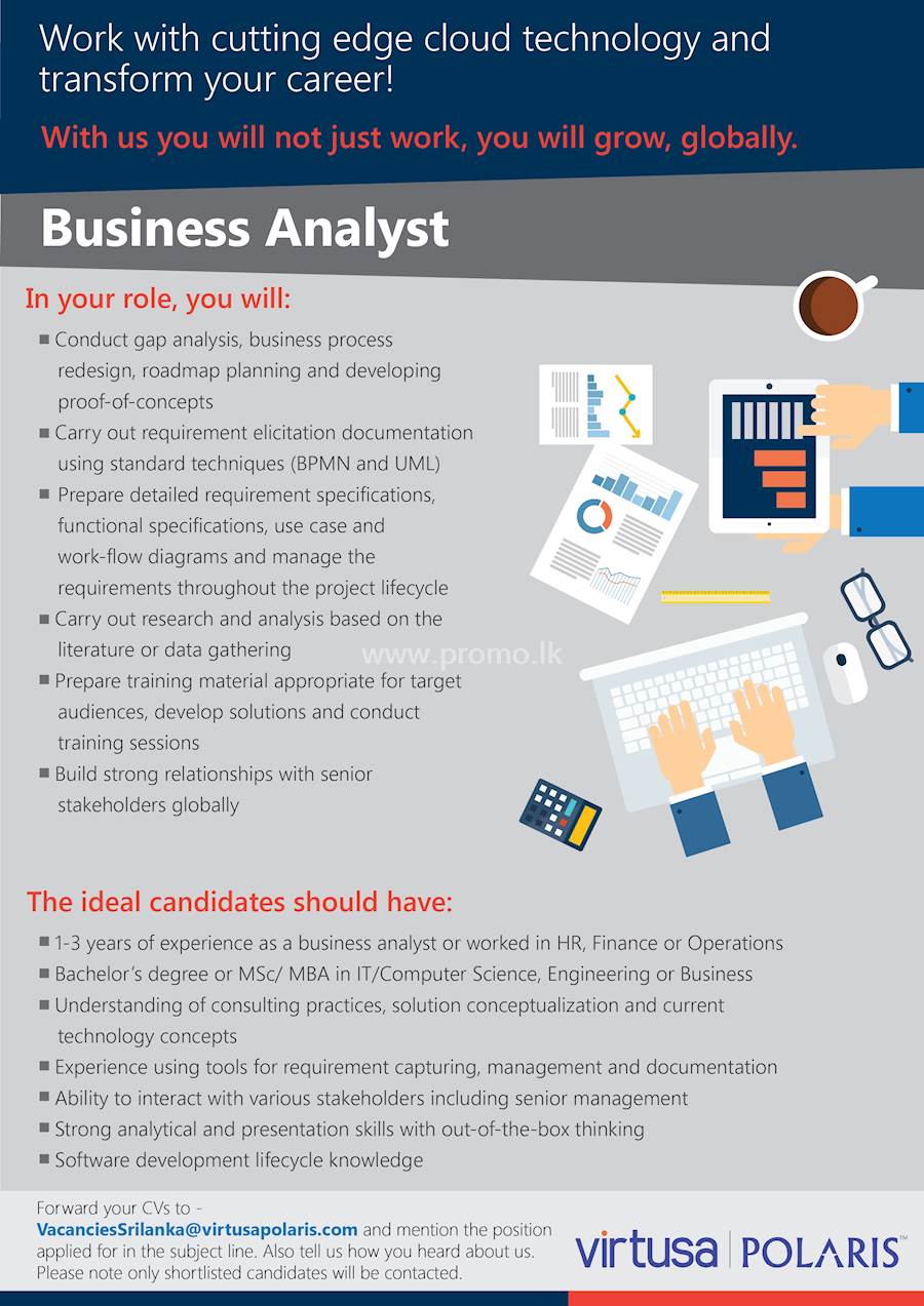 Vacancy for BUSINESS ANALYST at VIRTUSA at Virtusa Sri Lanka