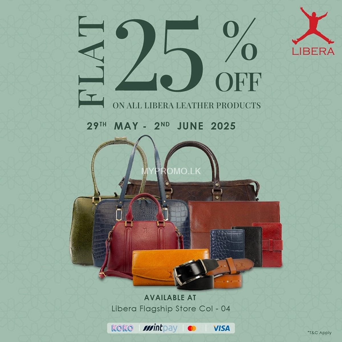 Enjoy 25% off on all Libera Leather products
