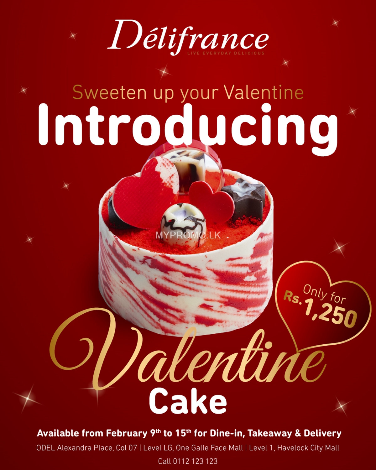 Valentine Cakes from Delifrance