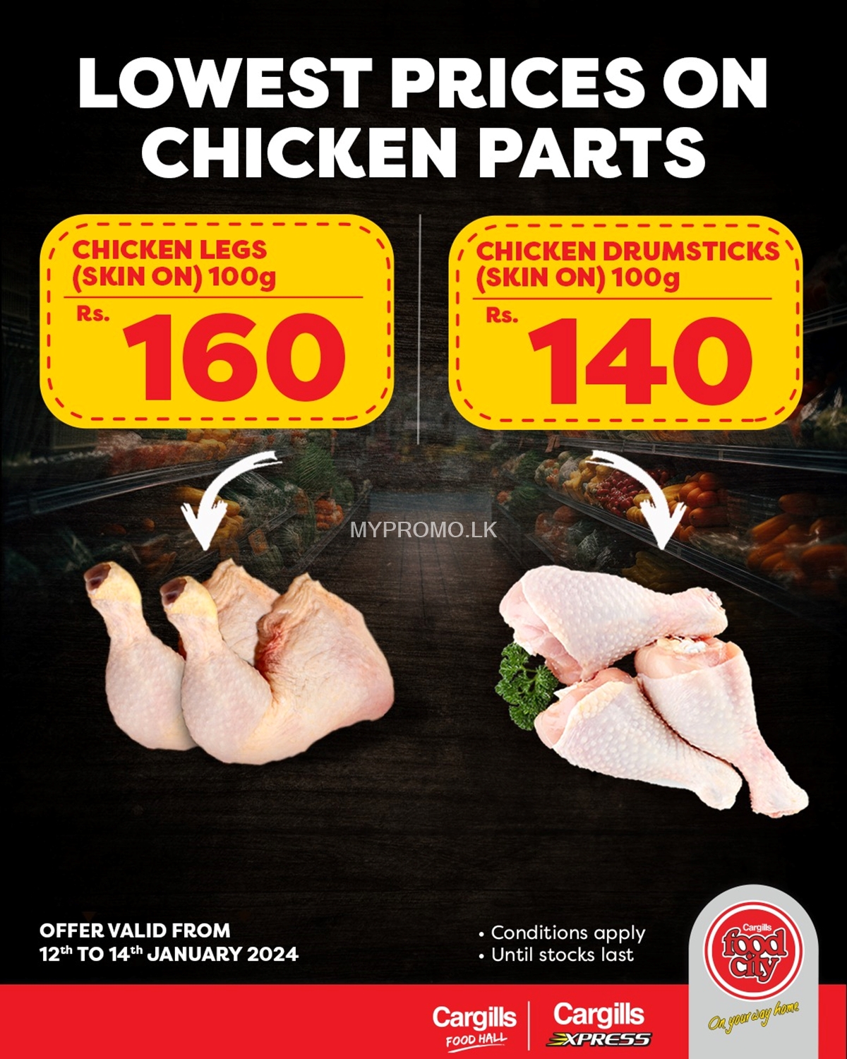 Enjoy lowest prices on chicken parts across Cargills FoodCity outlets islandwide!