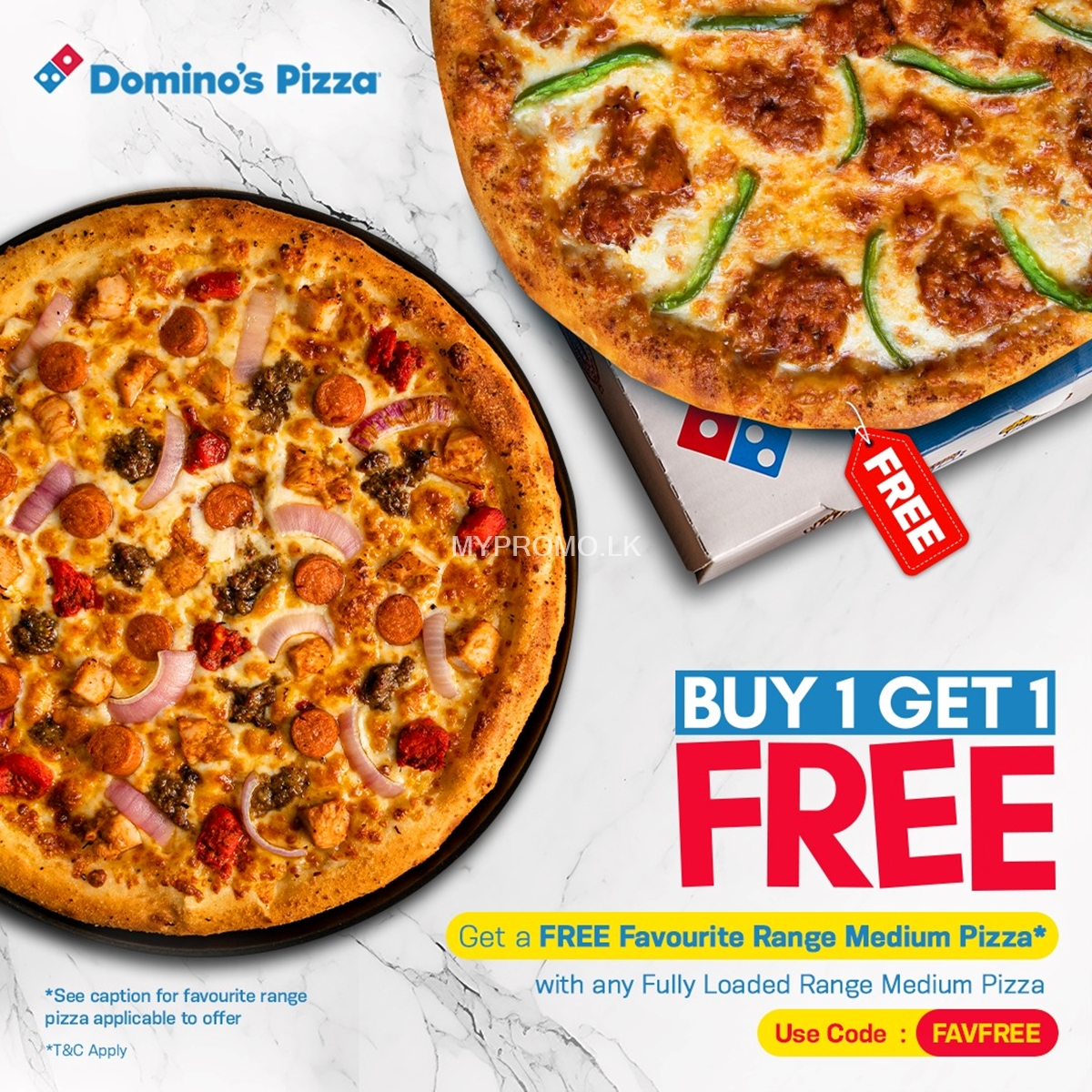 Buy 1 Get 1 Free at Domino's Pizza 