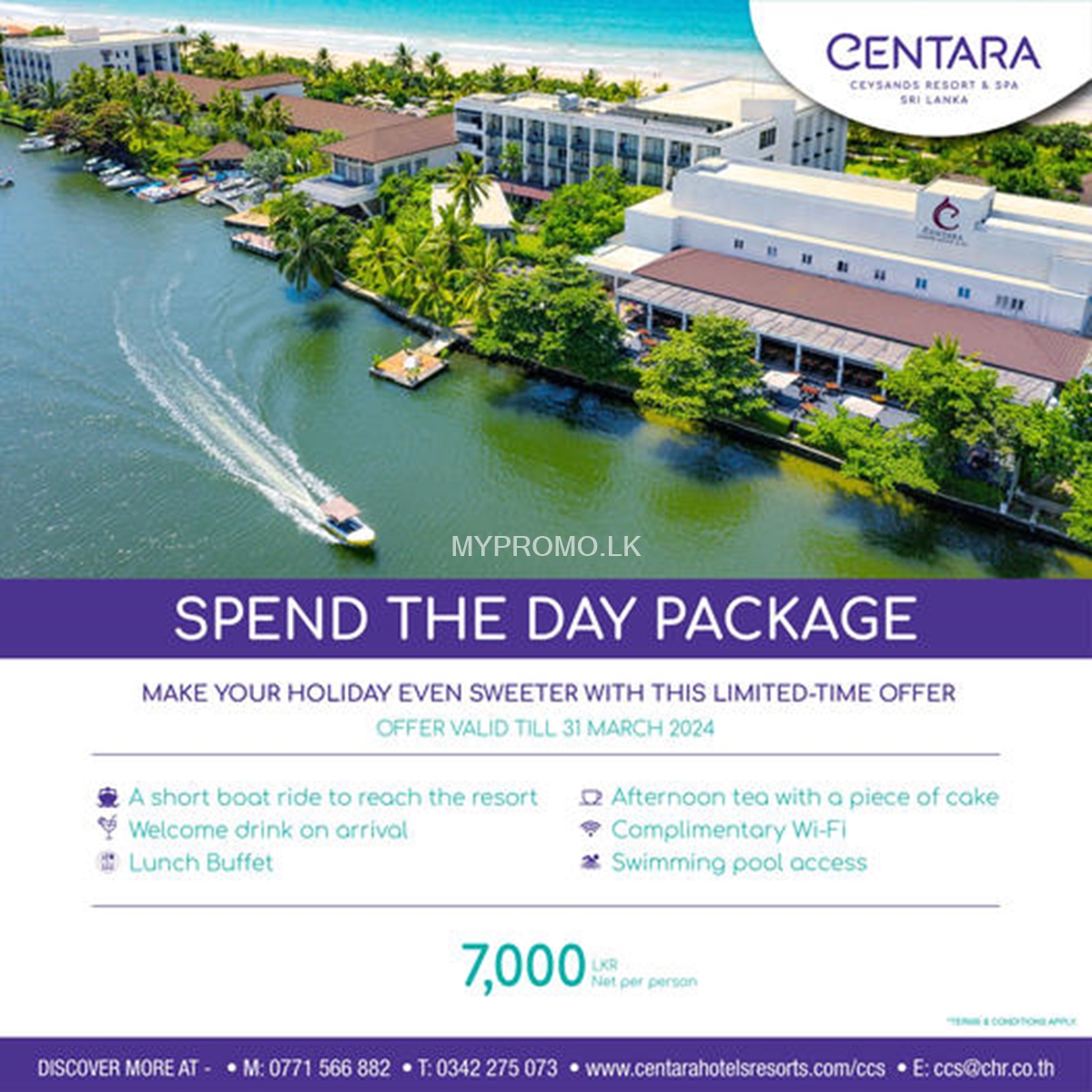 Spend the day Package at Centara Ceysands