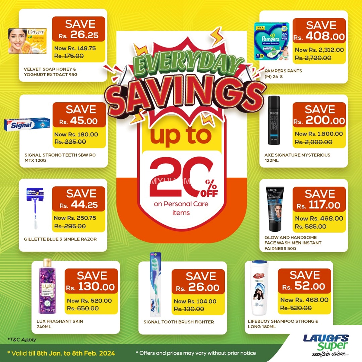Up to 20% off on Personal care Items at LAUGFS Supermarket