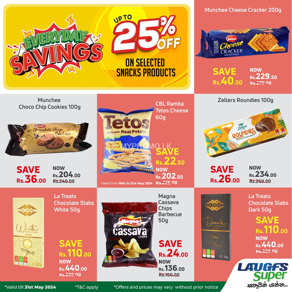 Up to 25% Off on selected Snacks Products at LAUGFS Supermarket