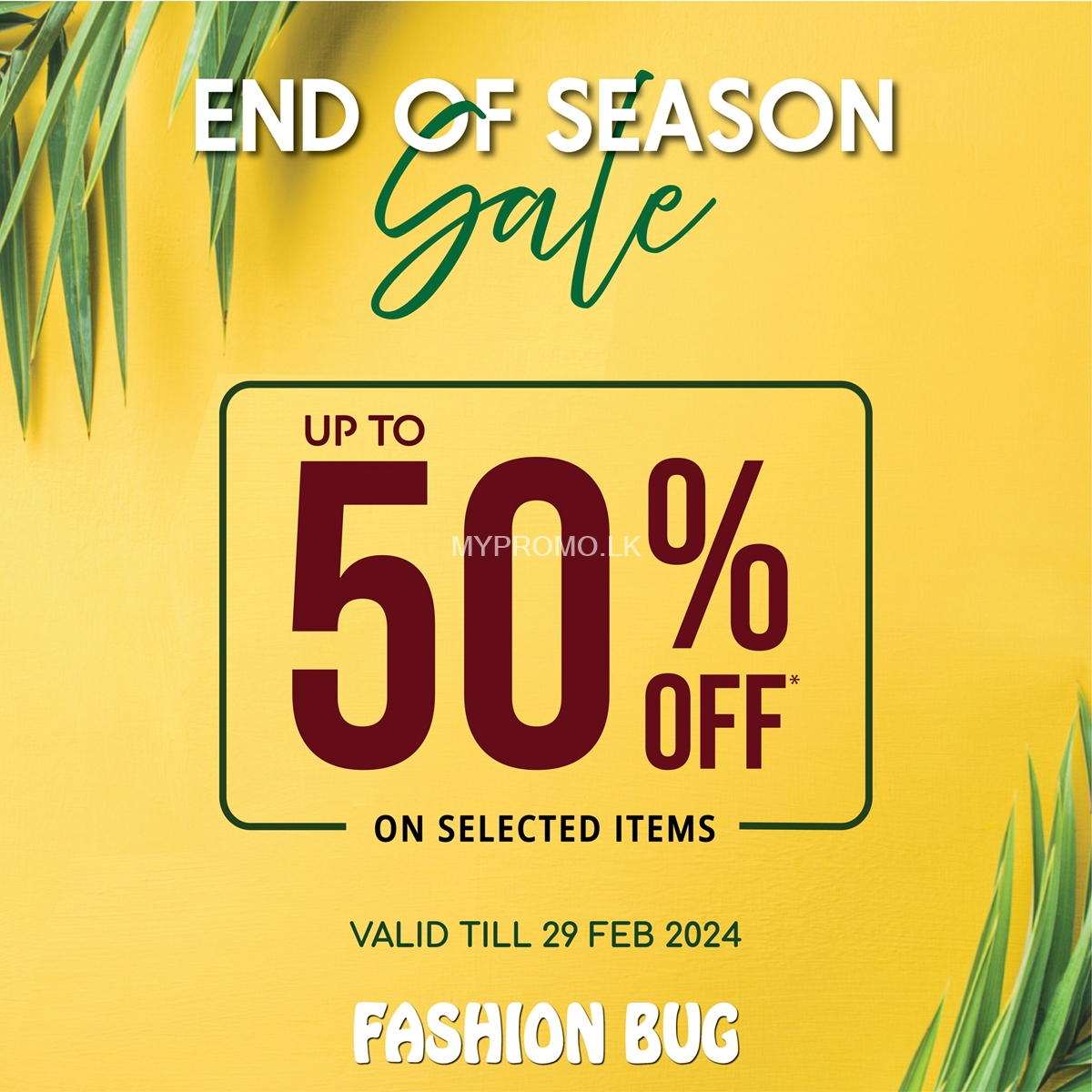 End of Season Sale at Fashion Bug