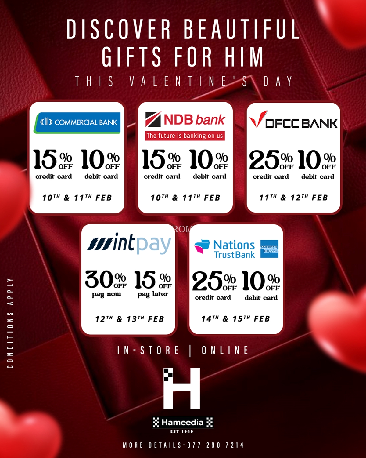 Discover beautiful gifts for him this valentine's day at Hameedia