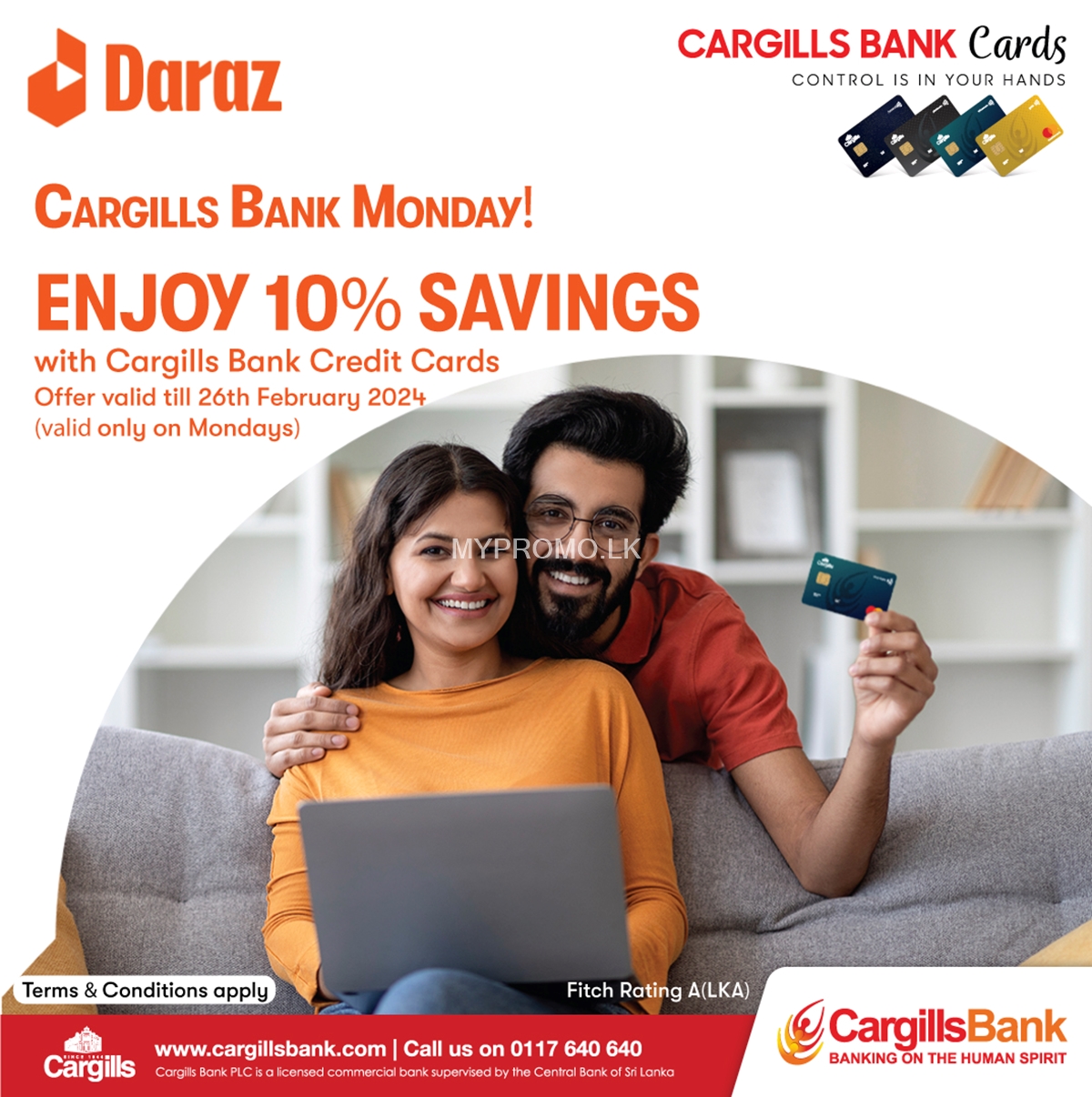 10% savings with Cargills Bank Credit Cards at Daraz