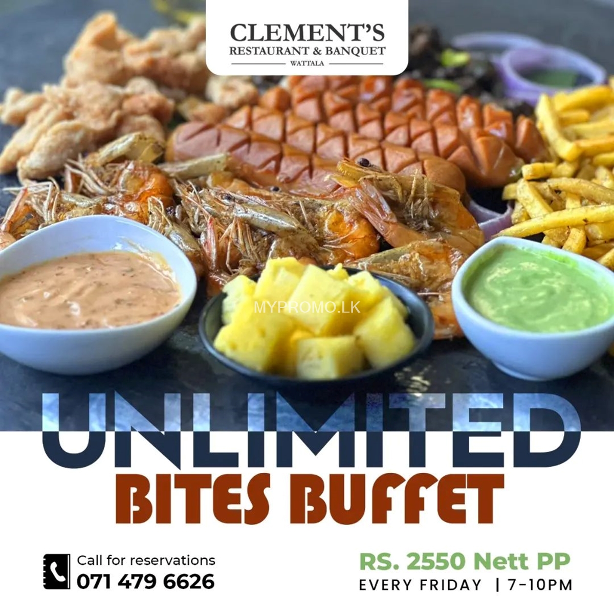 Unlimited Bites Buffet at Clement's Restaurant and Banquet