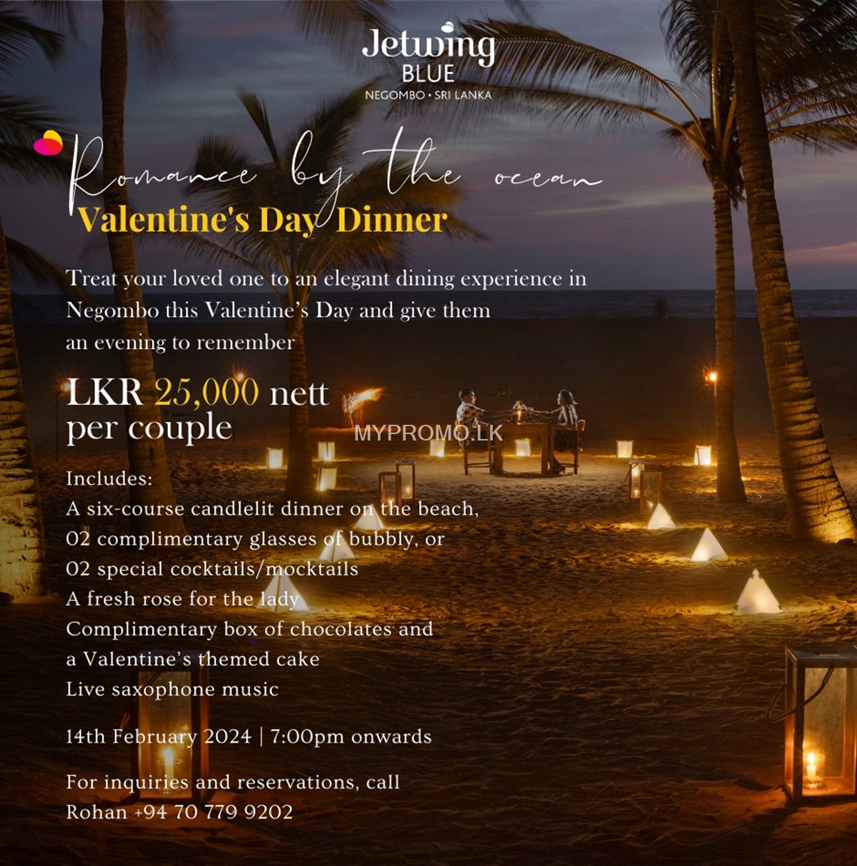 Valentine's Day Dinner at Jetwing Blue