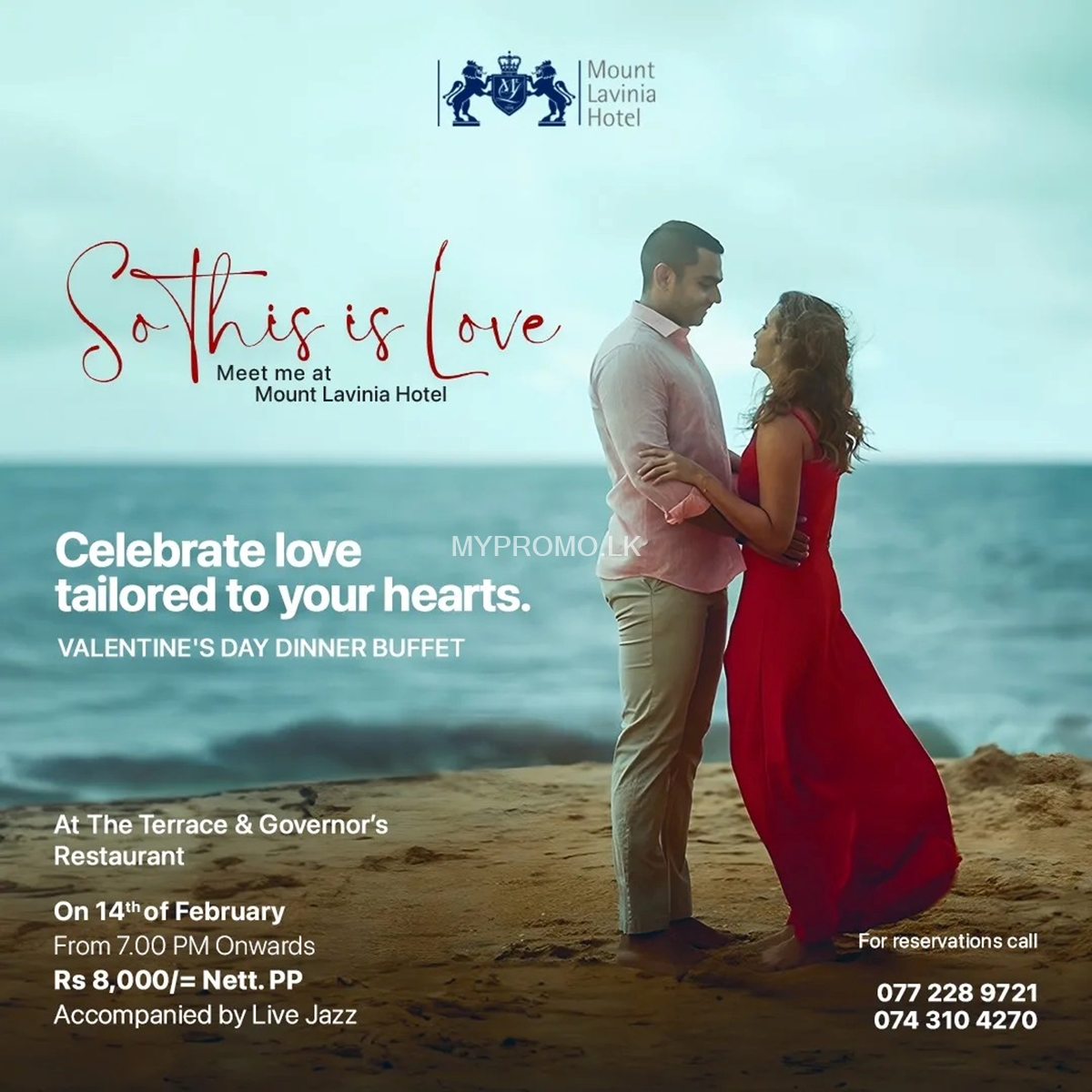 Celebrate Valentine's Day with Special Dinner Buffet at Mount Lavinia Hotel