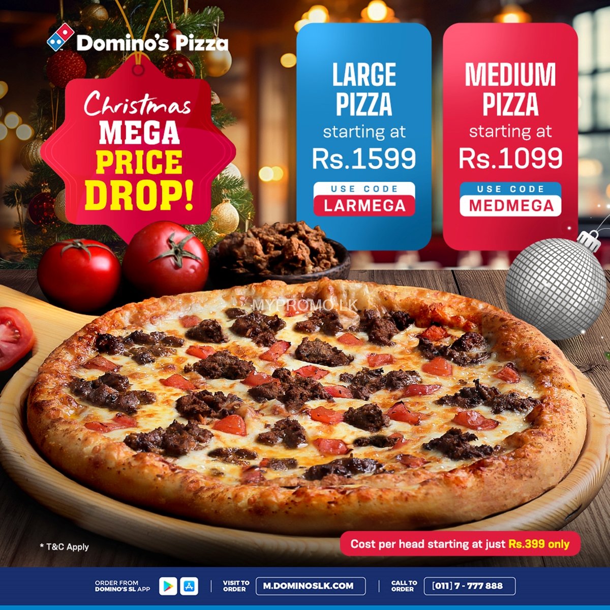 MEGA Price Drop at Domino's Pizza