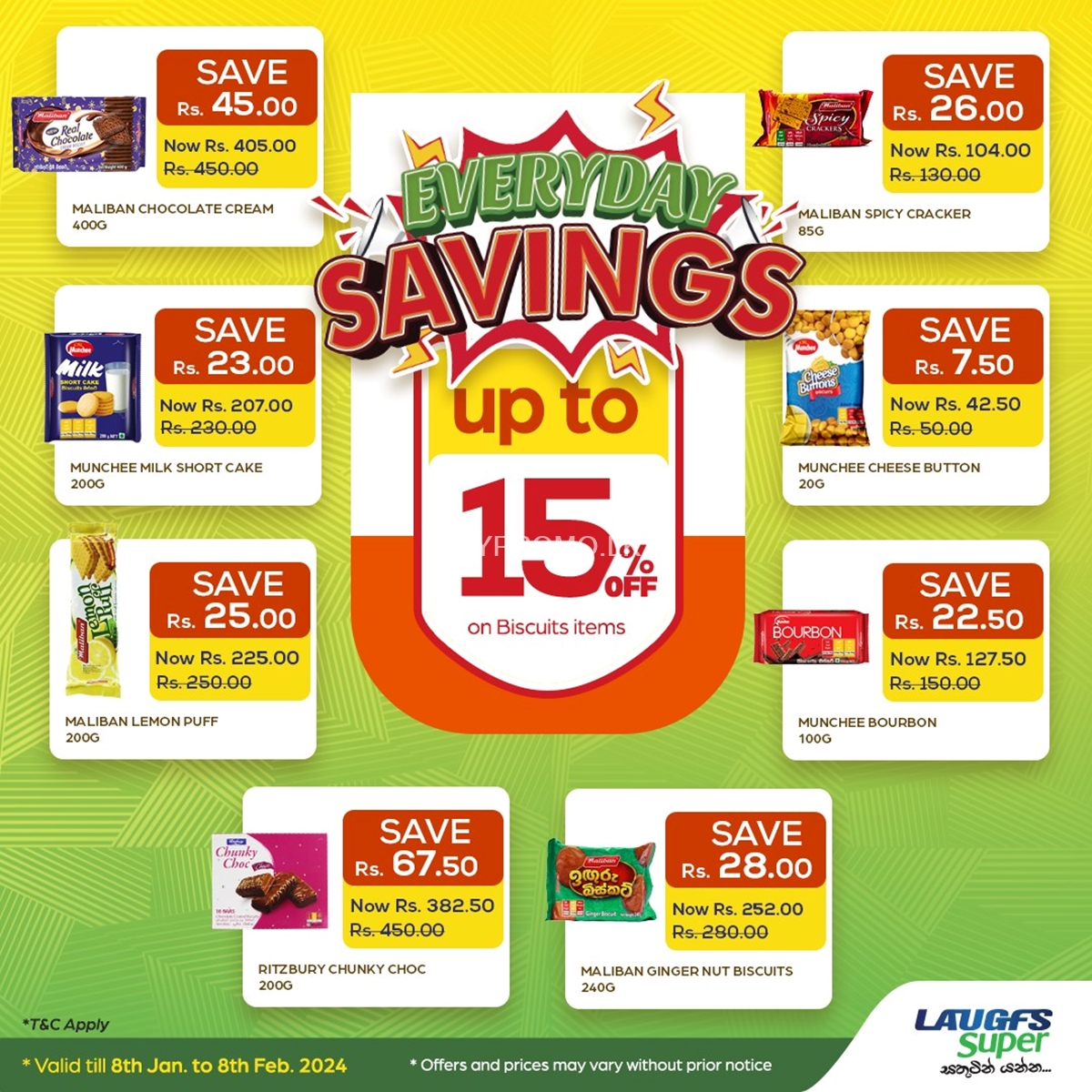 Up to 15% Off on Biscuit Items at LAUGFS Supermarket