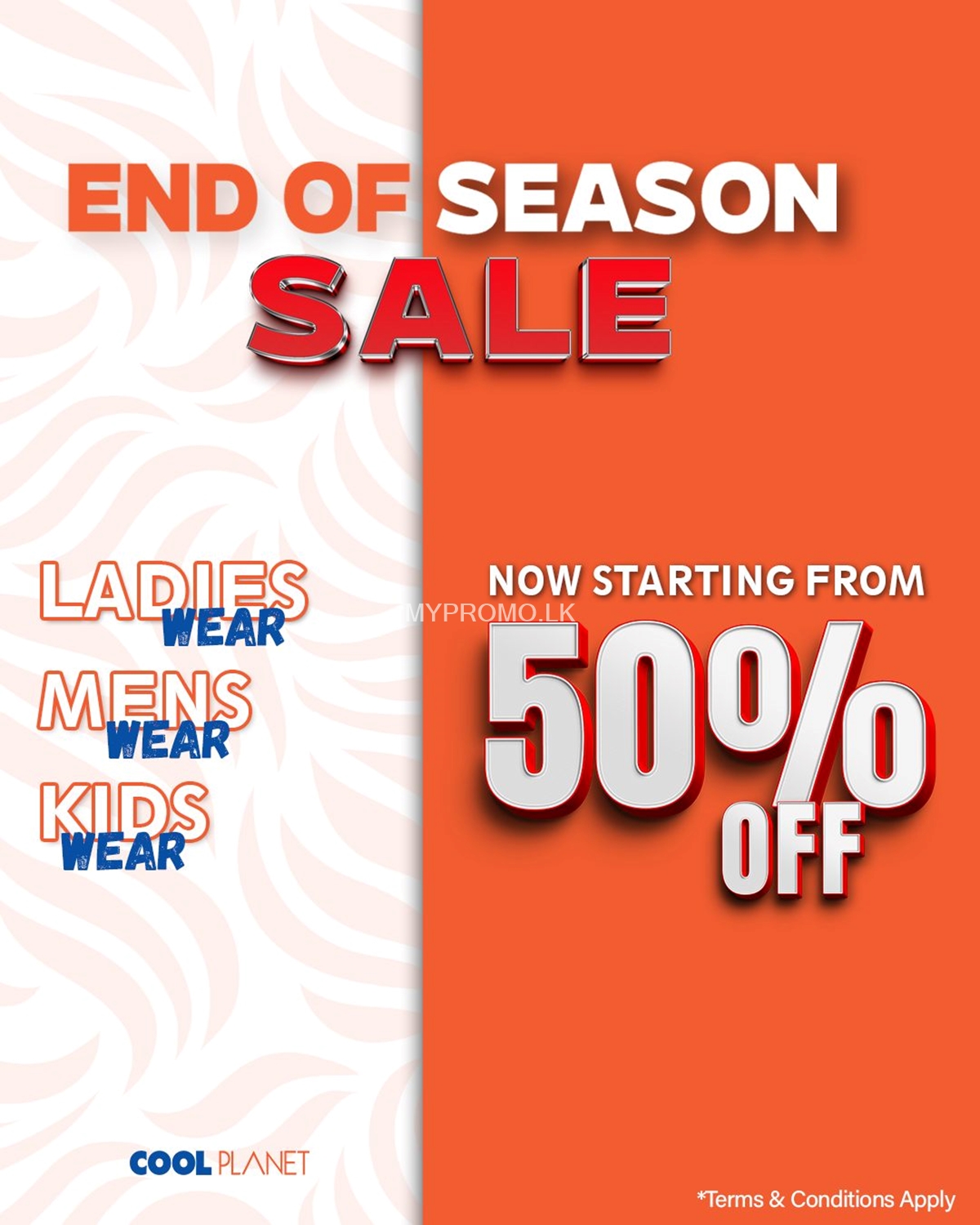 End of Season Sale at Cool Planet