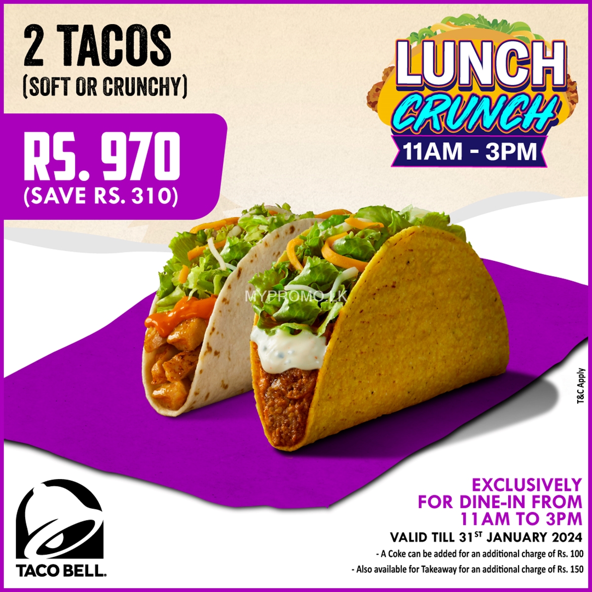 TACO Bell Sri Lanka Savings -January