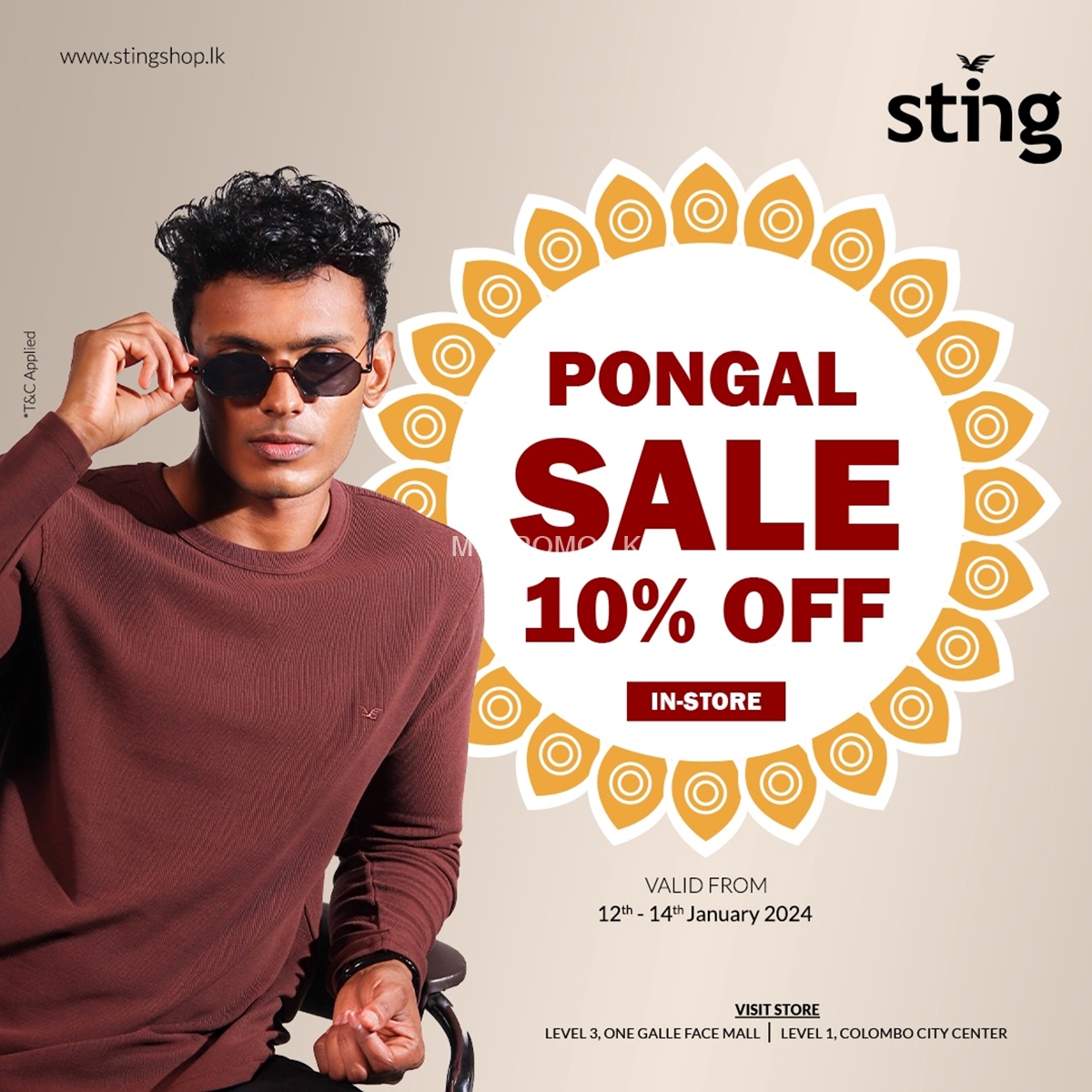 Enjoy a 10% festive discount at Sting Men's Wear